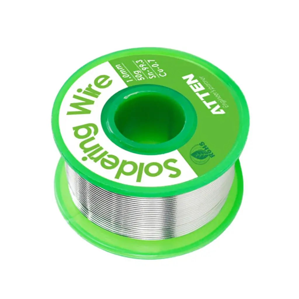 Sn99.3 Cu0.7 Wire Rosin Core Solder Flux Welding Wire Reel, Silver