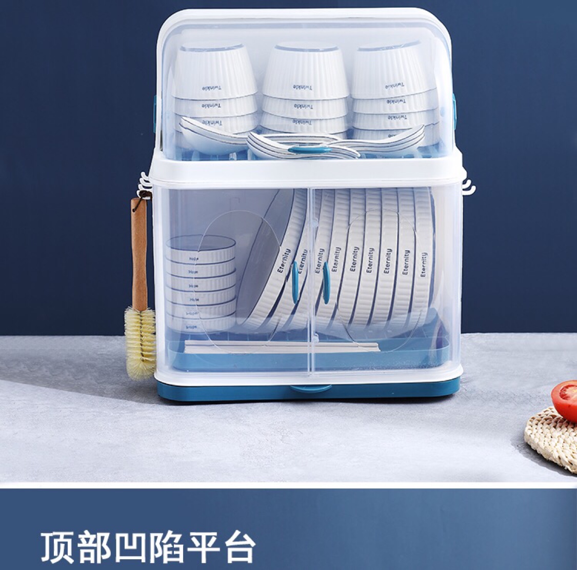Kitchen Drain Bowl Rack Bowl Rack Plastic Cupboard With Cover Bowl Chopsticks Storage Box Drain Rack