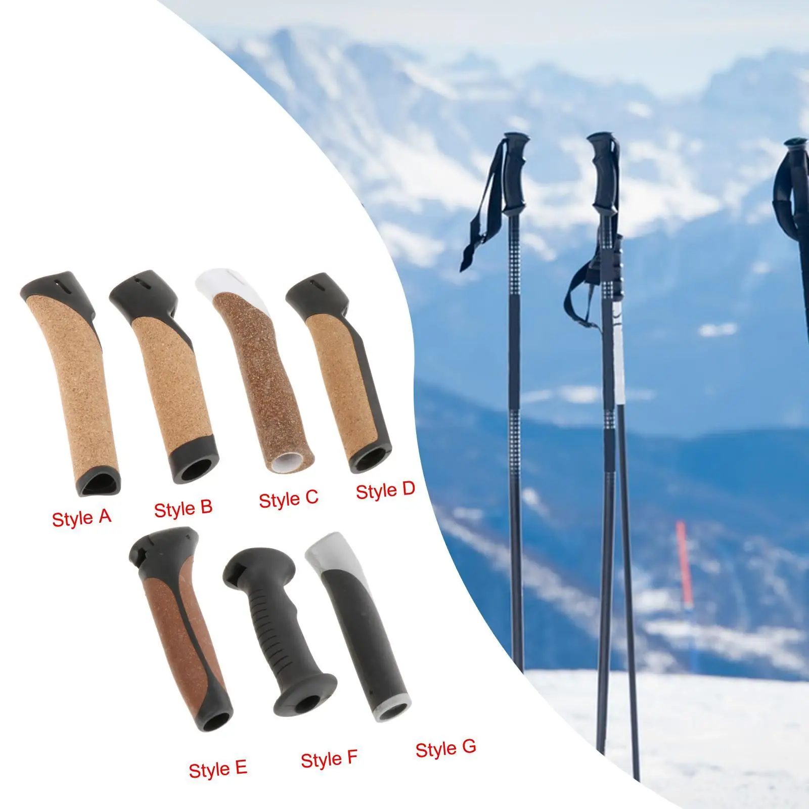  Trekking Rod Handle Replacement Walking Rod Hand Grip for Camping Climbing Mountaineering Outdoor Photography Hiking Poles 