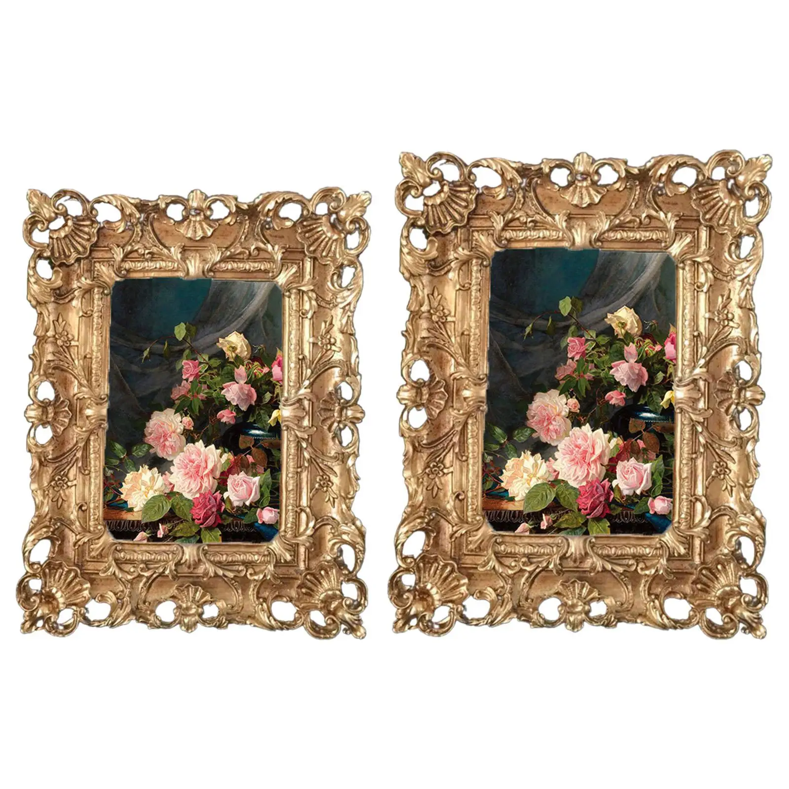 Vintage Style Photo Frame Photo Display with   Cover Baroque