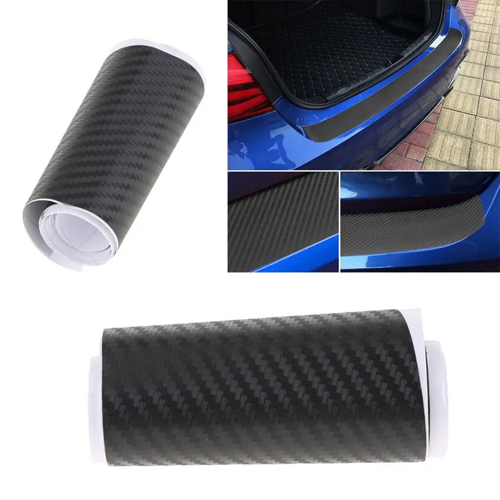 2x 105cm Carbon Fiber Rear Trunk  Sticker Cover Protective Film for 