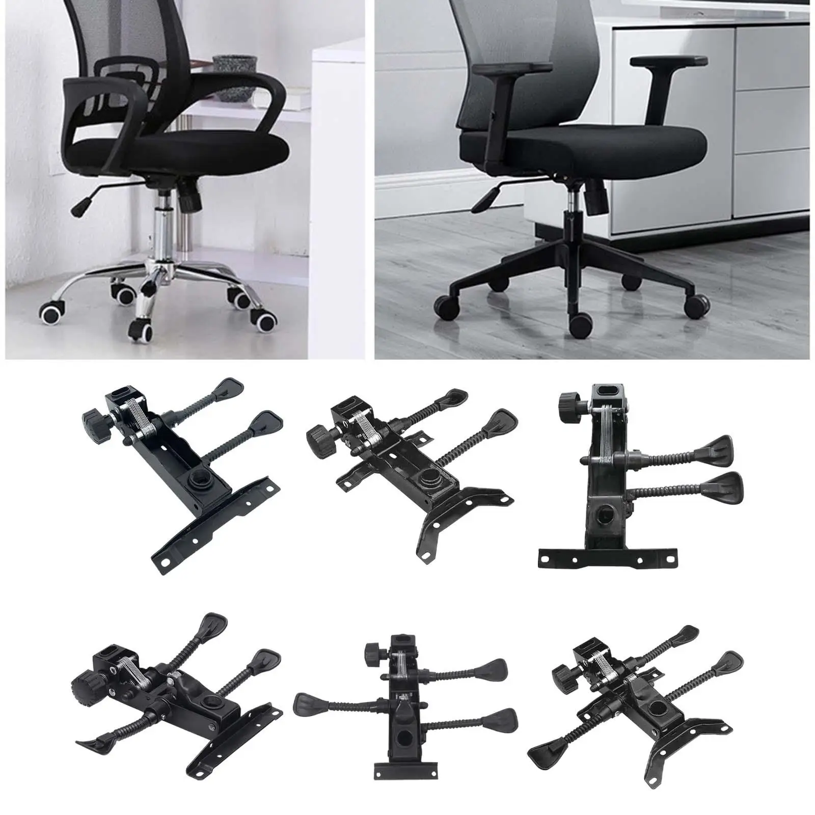 Office Chair Tilt Control Mechanism Heavy Duty Seat Chair Swivel Base Plate Lift Lever Handle for Furniture Bar Stool Mesh Chair