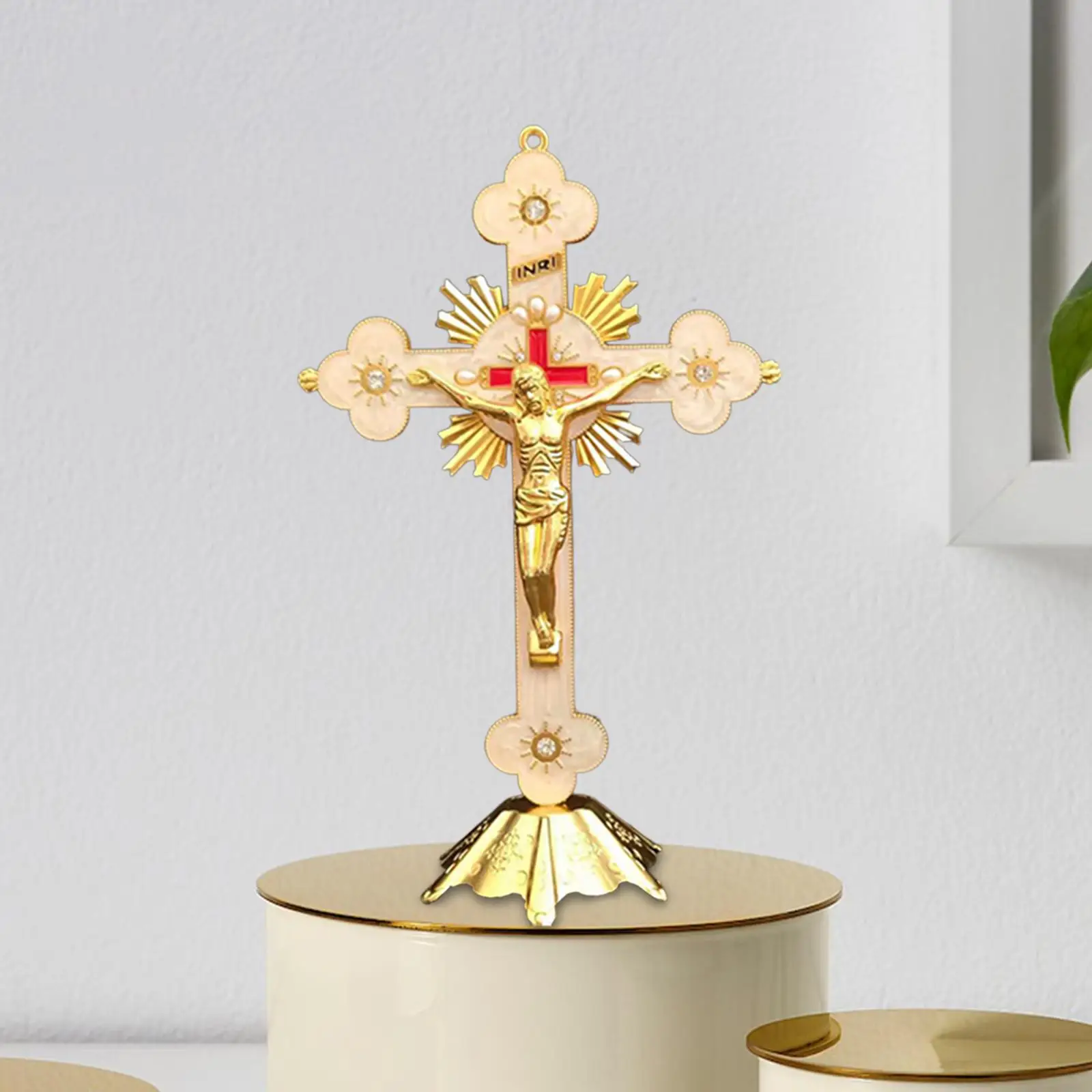 Standing Crucifix Collection Jesus Crucifix for Home Decor Table Chapel