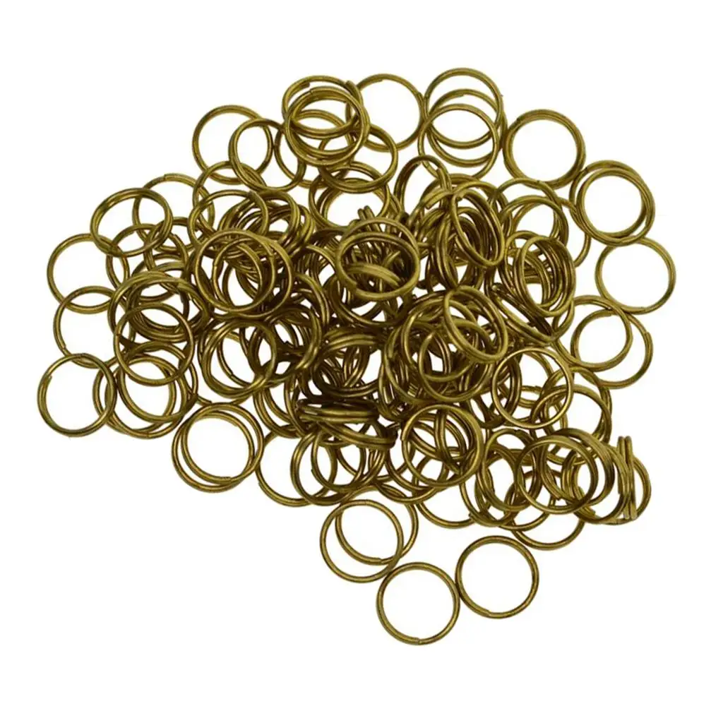 50x Split Brass Rings Small Key Chains Loose Rings Key Chains for
