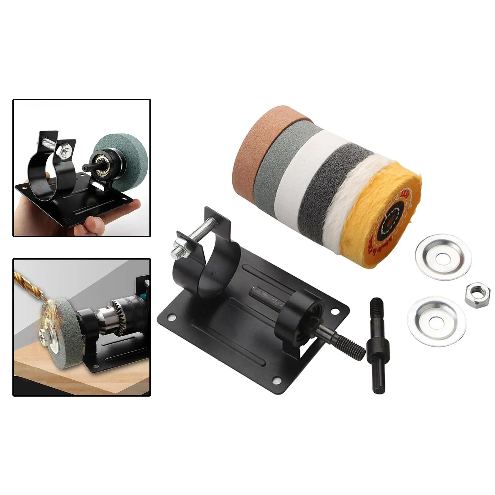 7 Pieces Electric Drill Cutting Seat Variable Conversion for Polishing