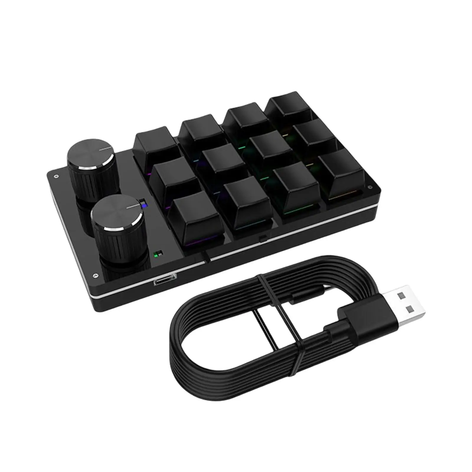 12 Key Mini Mechanical Keyboard Programmable Keypad Multifunctional Portable for Gaming