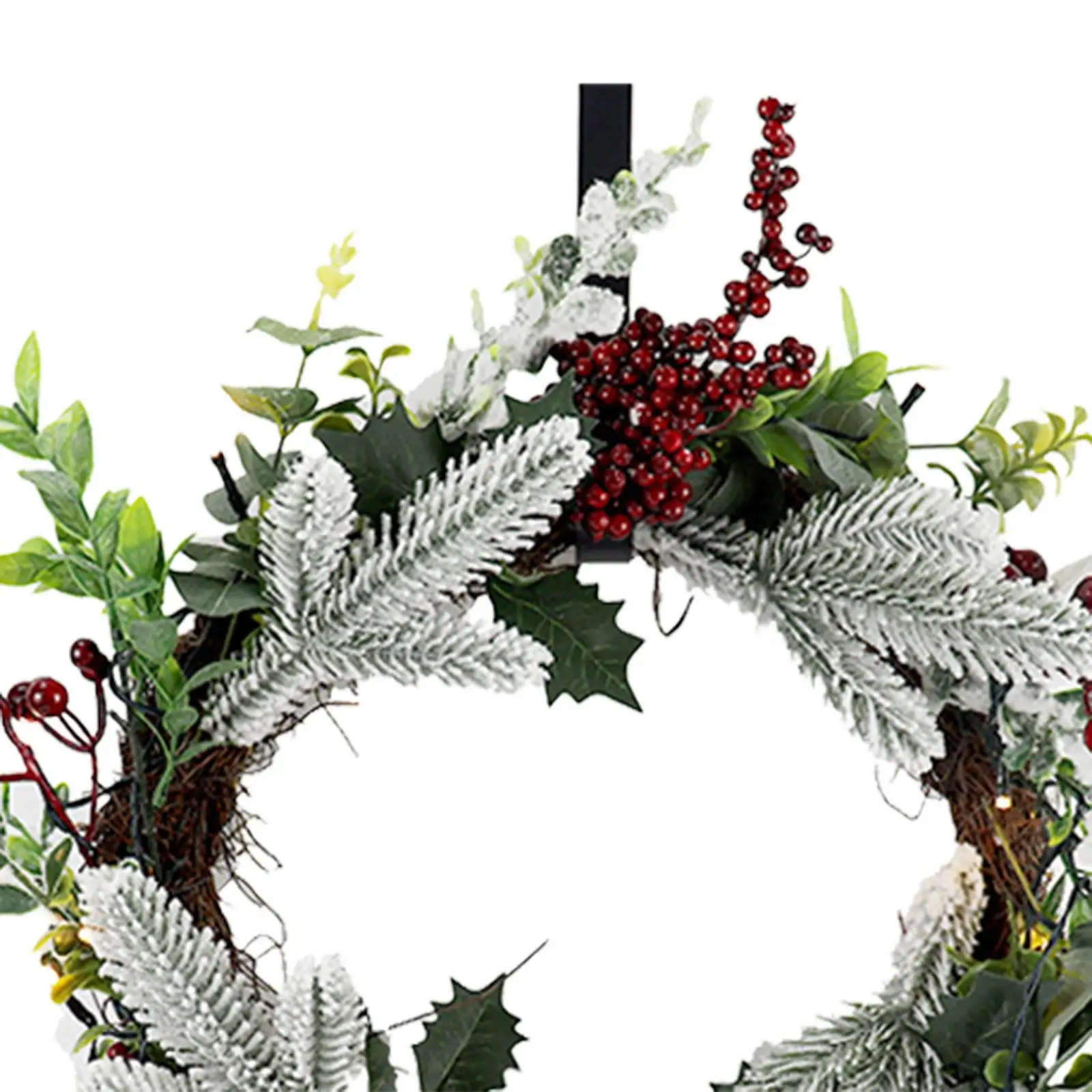 Christmas Wreath 45cm Creative Hanging Decoration Artificial Red Berries Wreath for Wedding Dining Table Festival Holiday Party