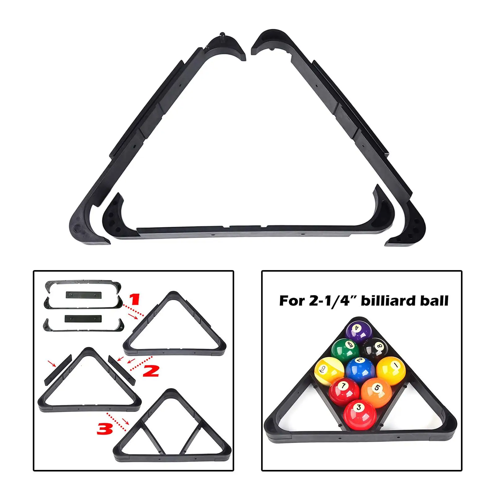 2 in 1 Billiard Triangle Ball Rack Holder Positioning Frames Pool Table Tool