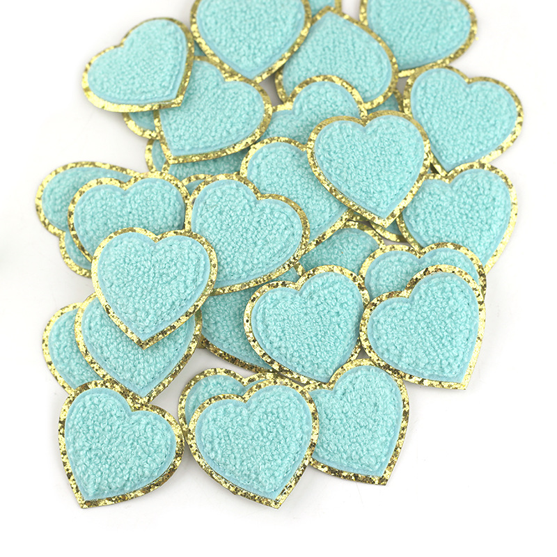 6 Teile/los Herzen Handtuch Chenille Gestickte Patches Eisen Auf Patches Für Kleidung Nähen Auf Applikationen Für Kleidung Katzen Diy Abzeichen – Detail 8