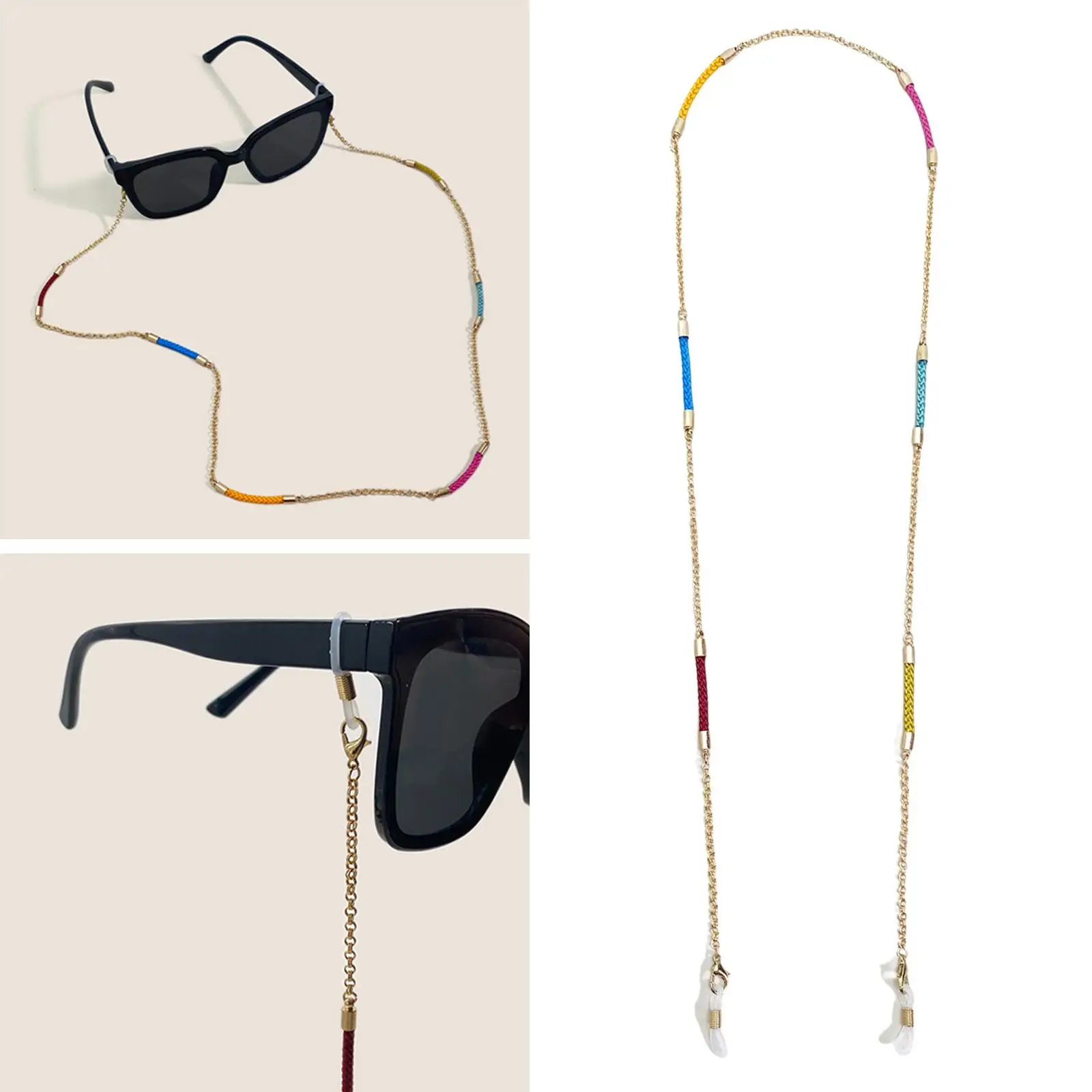 Fashion Glasses Chain, Eyewear Eyeglass Bright Color Sunglass Bohemia Strap Holder