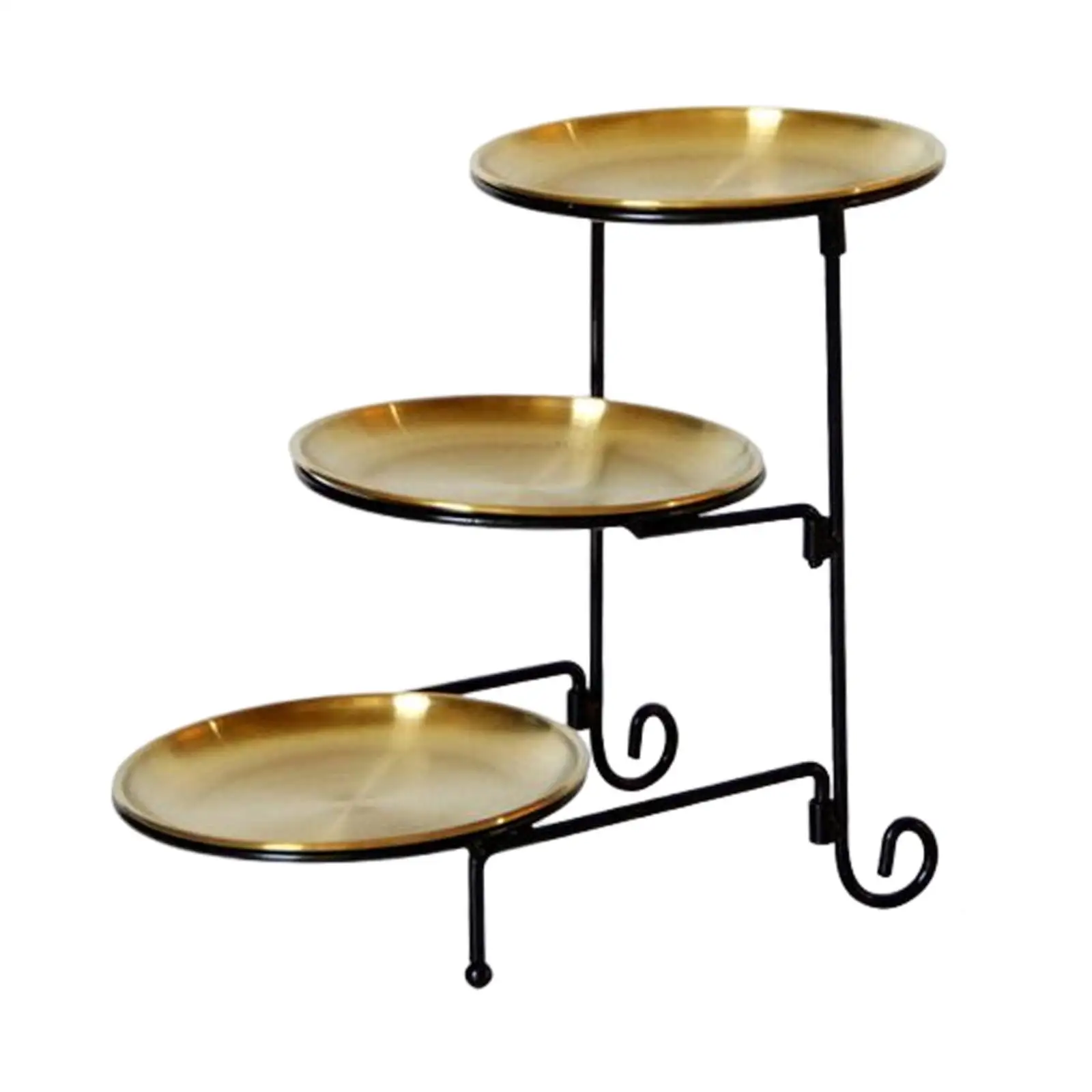 European Style Cupcake Cake Stand Snack Storage Tray 3 Tiered Serving Tray for Christmas Thanksgiving Buffet Party