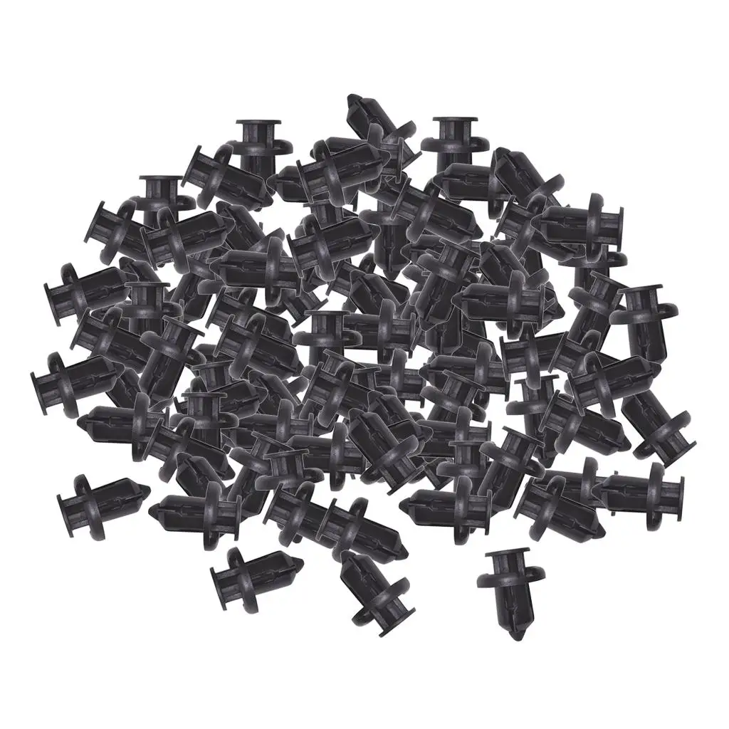 100pcs Universal Car Nylon Push-type Pin Rivet  Clip Mud Flaps Kit