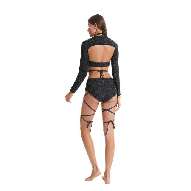Reflective Holographic Bikini 3 Piece Set 13