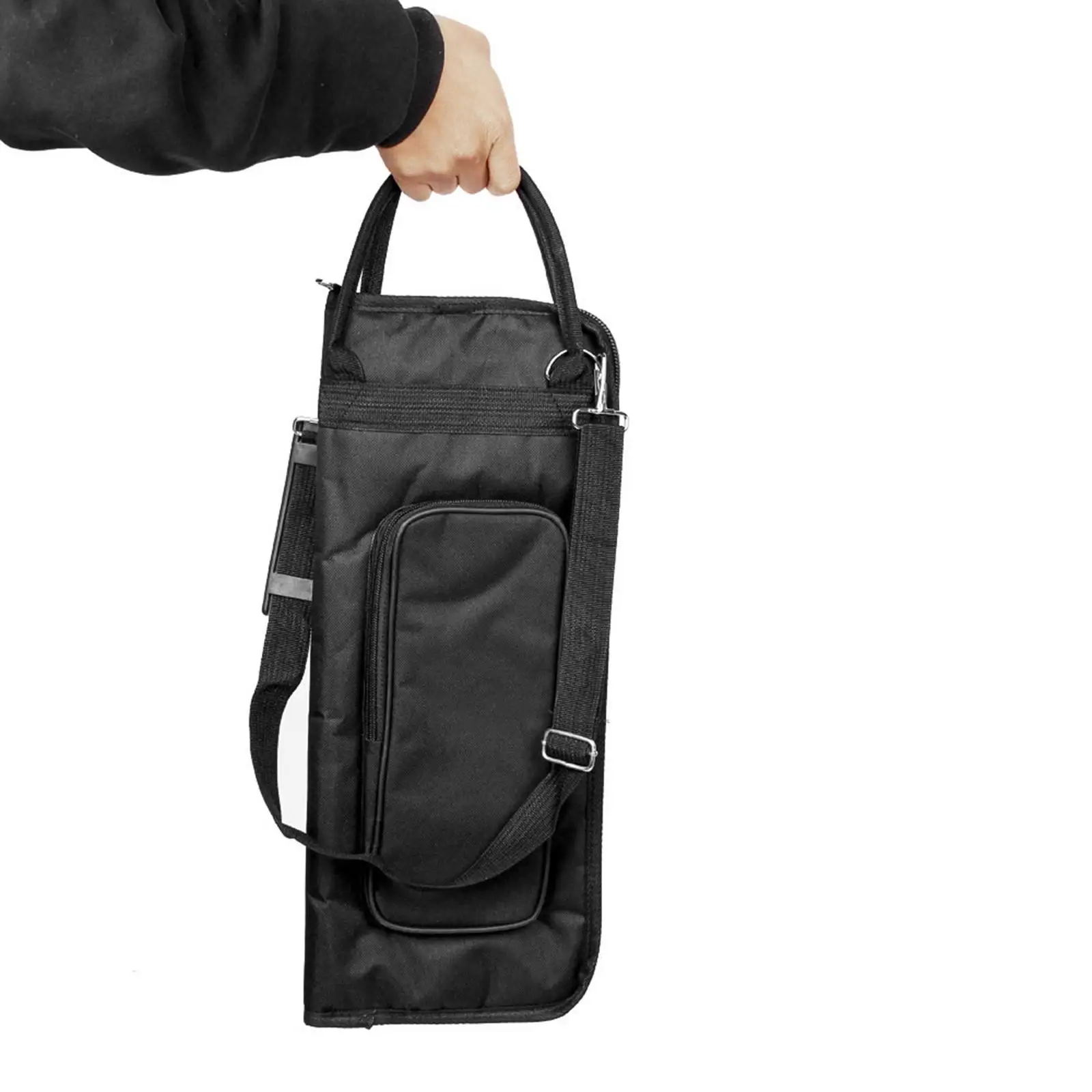 Drum Mallet Storage Bag W/ Zippered Drumstick Case Cover 600D Oxford Cloth Gripped Handle Sticks Drumstick Bag for Travel