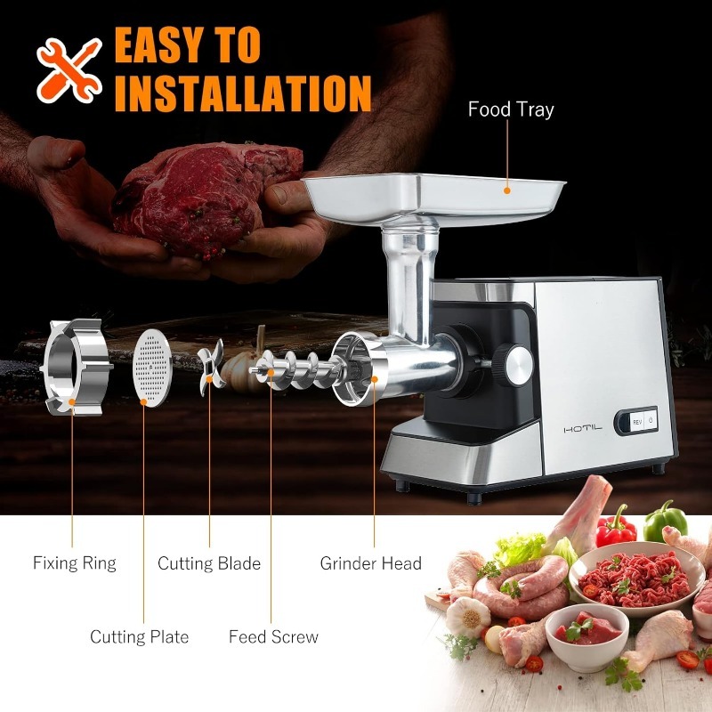 Title 14, Meat Grinder Electric, Sausage Stuffer Machine,...