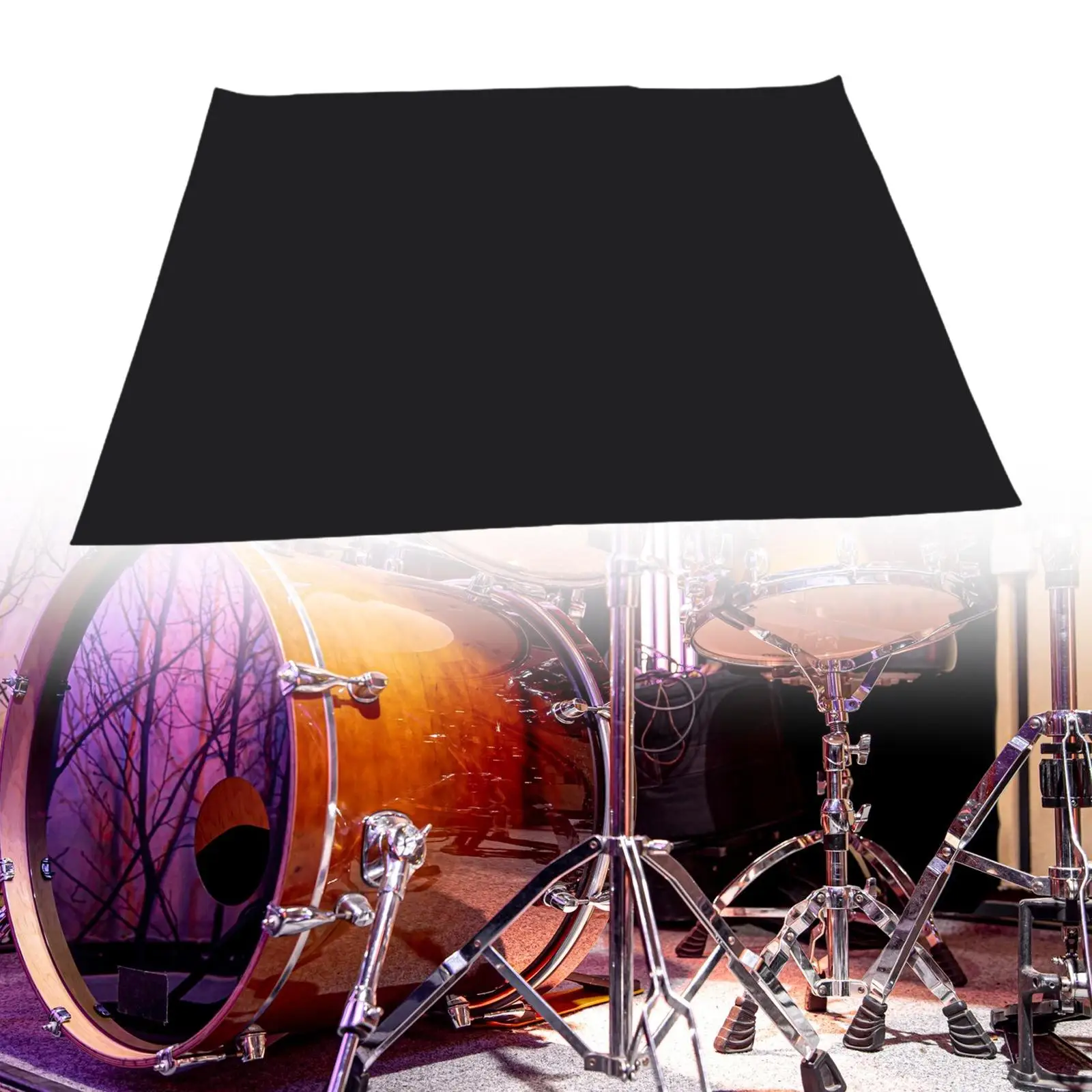 Rug Mat Instruments Drum Set Rock Music Themed Vintage Drum Rug for Bathroom Floor Bedroom Living Room Tub Sofa Doormat Decor