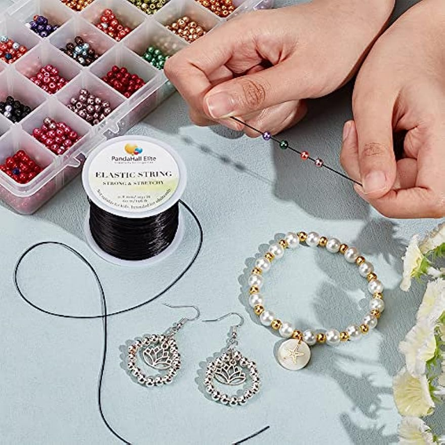 2 Rouleaux Fil Élastique 0.6mm Transparent - 100m Pour Bracelets Et Bijoux