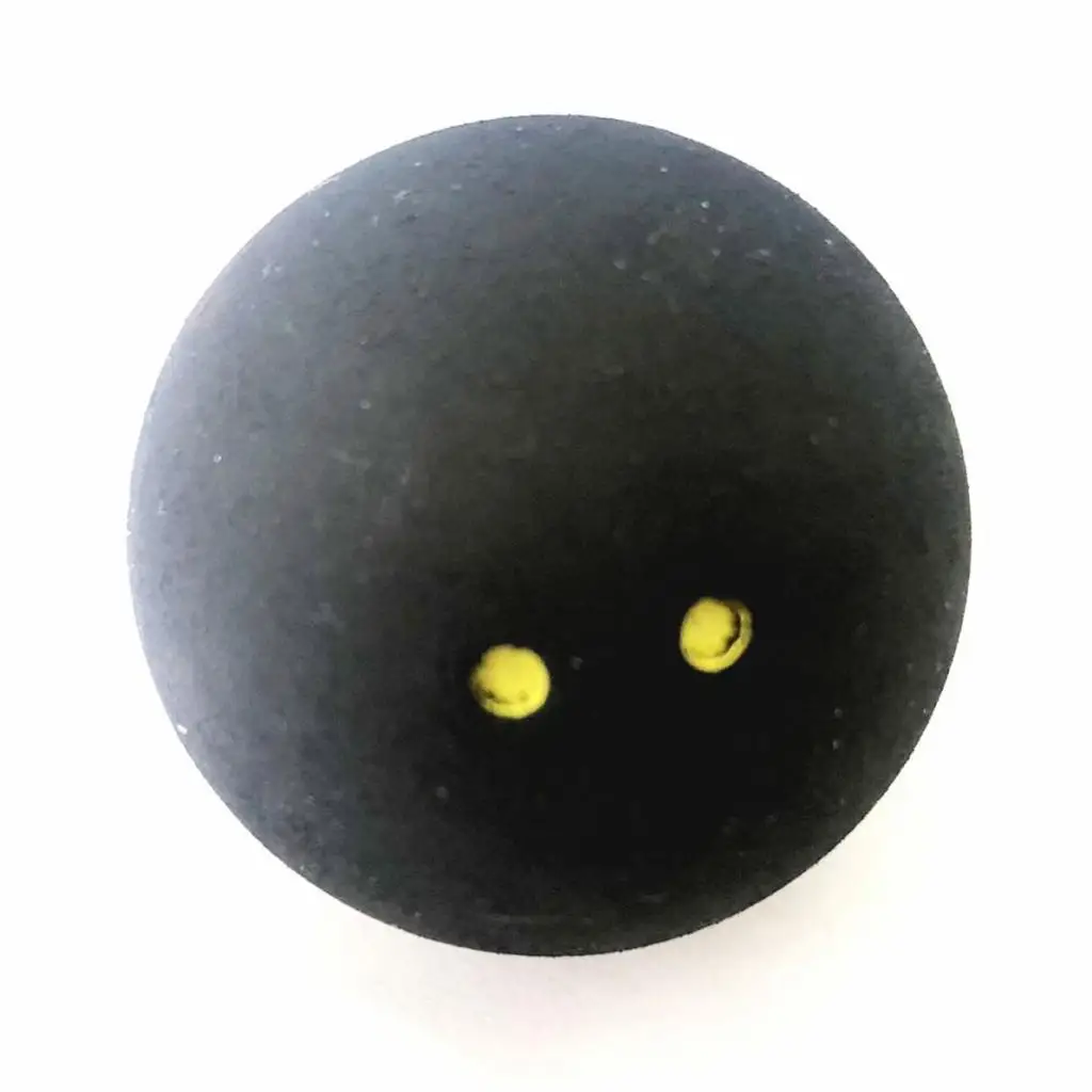  of 3 Squash Ball Rubber Double Yellow Dots  Balls Gear Equipment