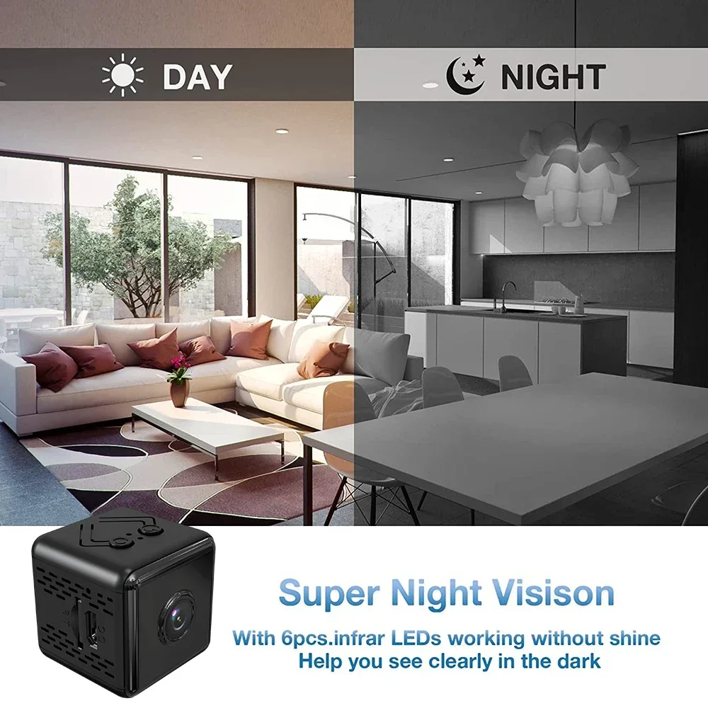 Description Picture 4 of itemPEGATAH Mini WIFI Camera 4K Full HD Home Security Camcorder Night Vision Micro Cam Motion Detection Video Remote Monitor