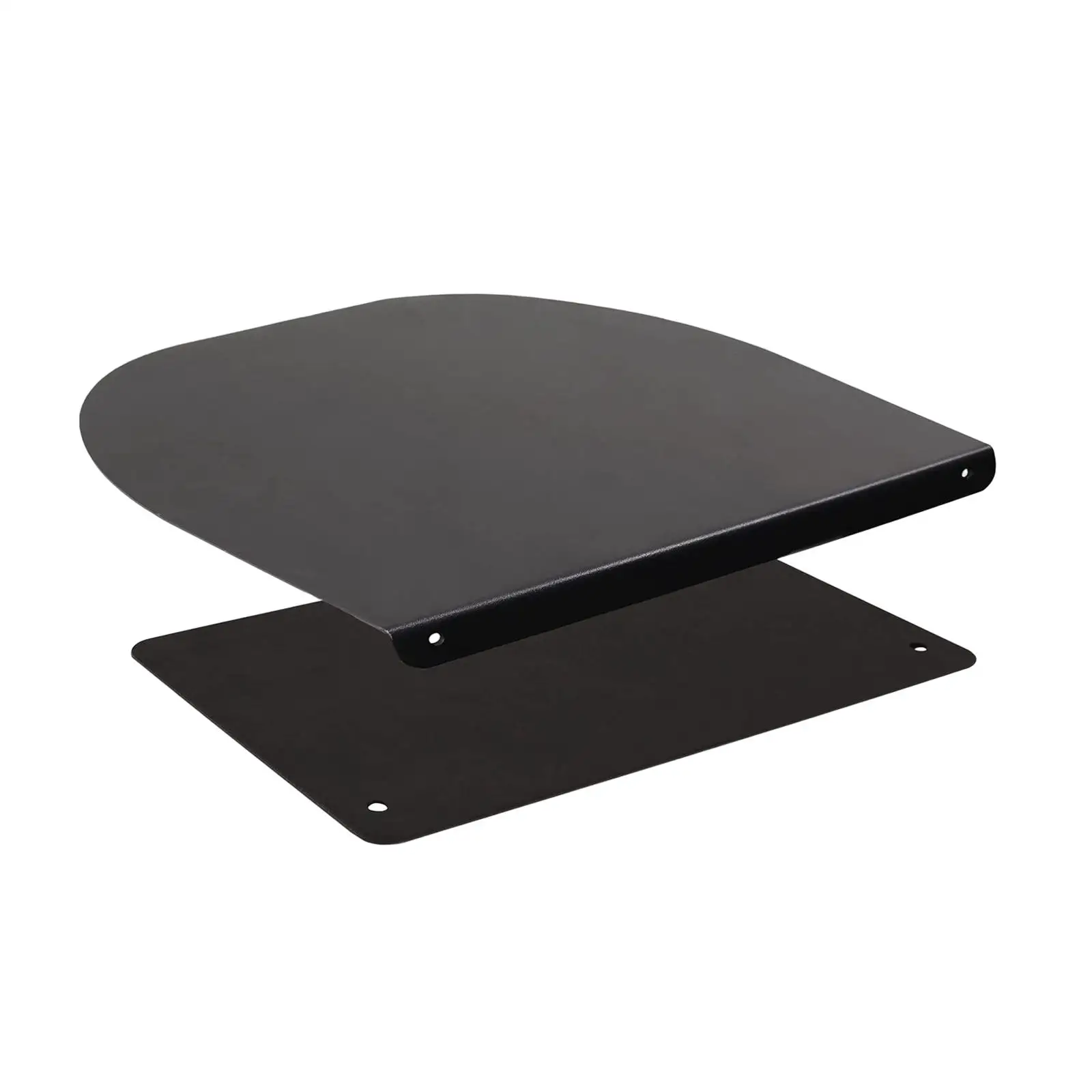 Monitor Reinforcement Steel Mount Plate Protect Desk Easily Install Fits Most Clamp Anti Slip Pads Solid black