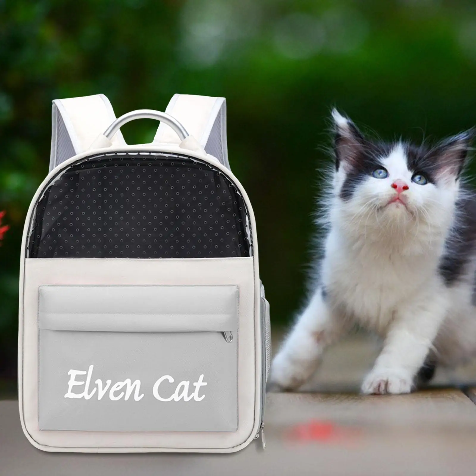 Cute Pet Travel Carrier Large Ventilated Design Backpack Cat Dog Carrier for Walking Camping Hiking Small Dogs Outdoor