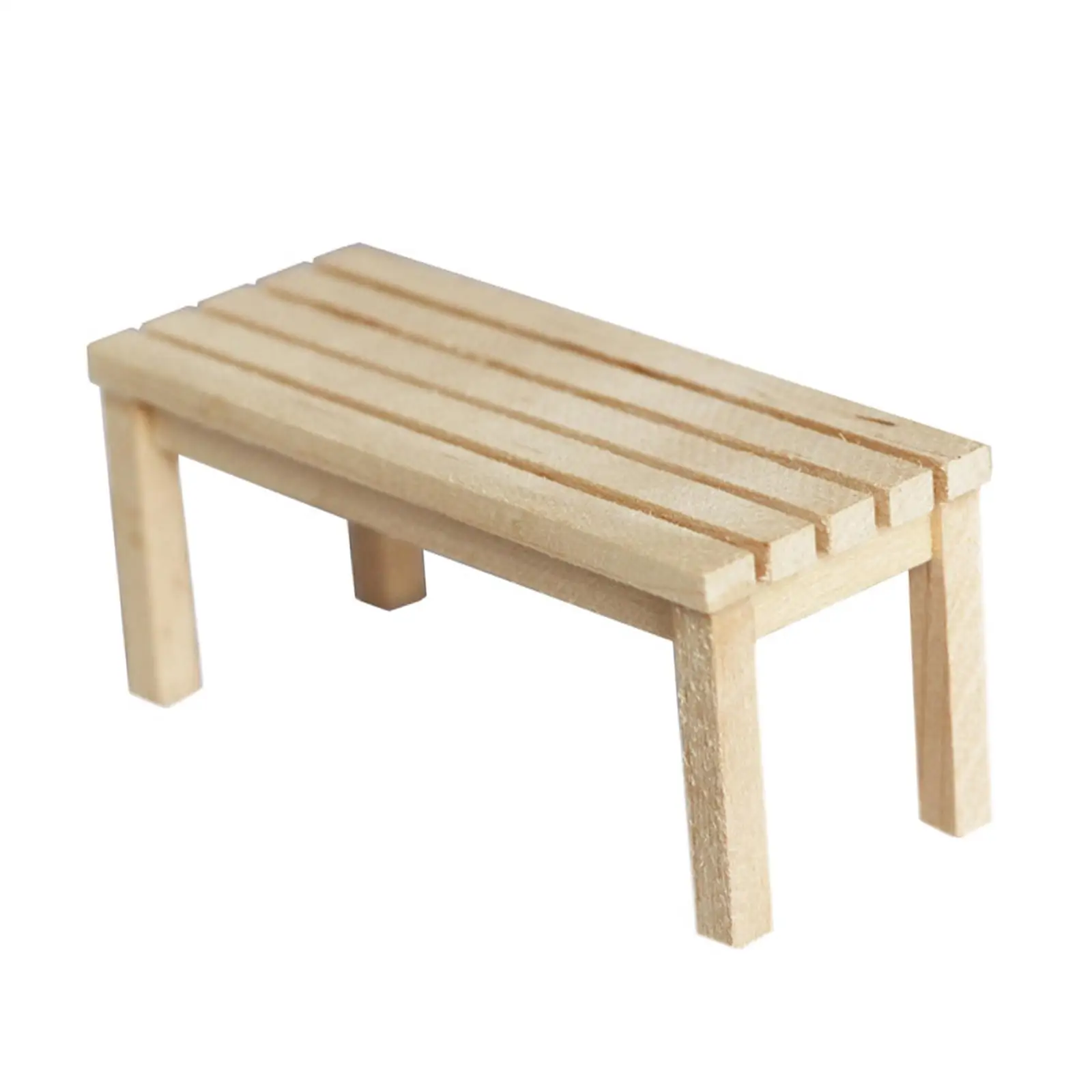 Dollhouse Bench DIY Scene Model Photo Props Miniature Dollhouse Decoration Accessories for Living Room Dining Room Garden Decor