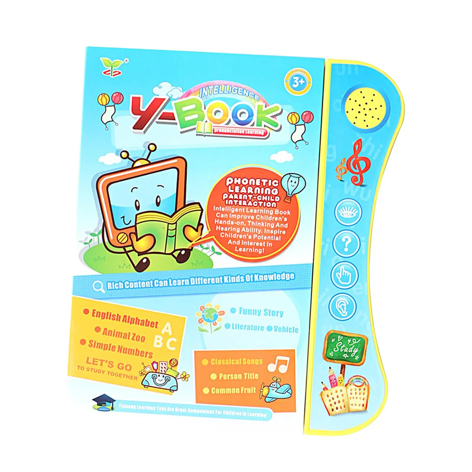 sound book for Baby Interactive Preschool Learn english for Character Appellation Language Transportation Animal Number