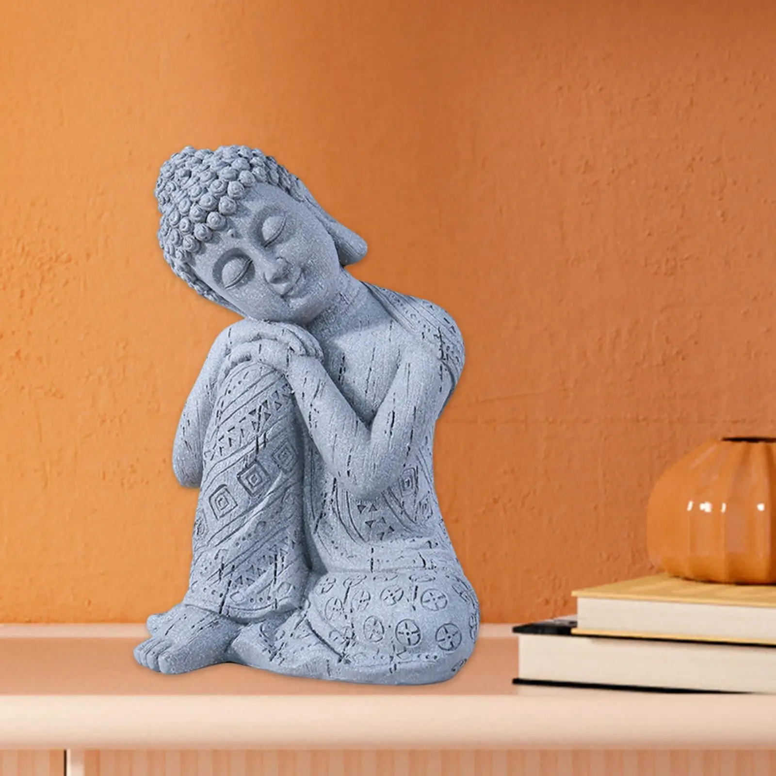 Sleeping Buddha Statue Tabletop Buddha Statue Sculpture for Cabinet Decoration Housewarming Gift