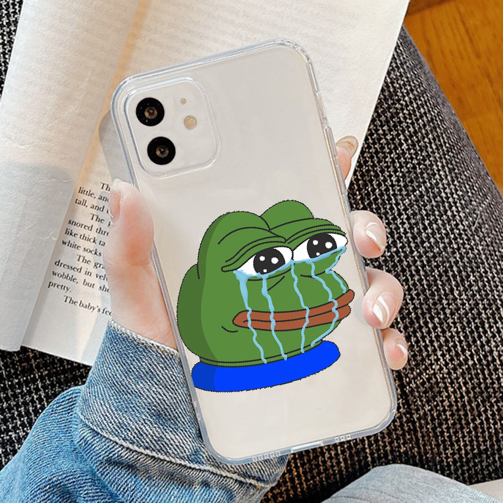 Чехол для телефона грустная лягушка pepe meme для iphone SE 2020 6 6S 7 8  11 12 13 Mini Plus X XS XR Pro Max, прозрачный мягкий бампер, модный |  AliExpress