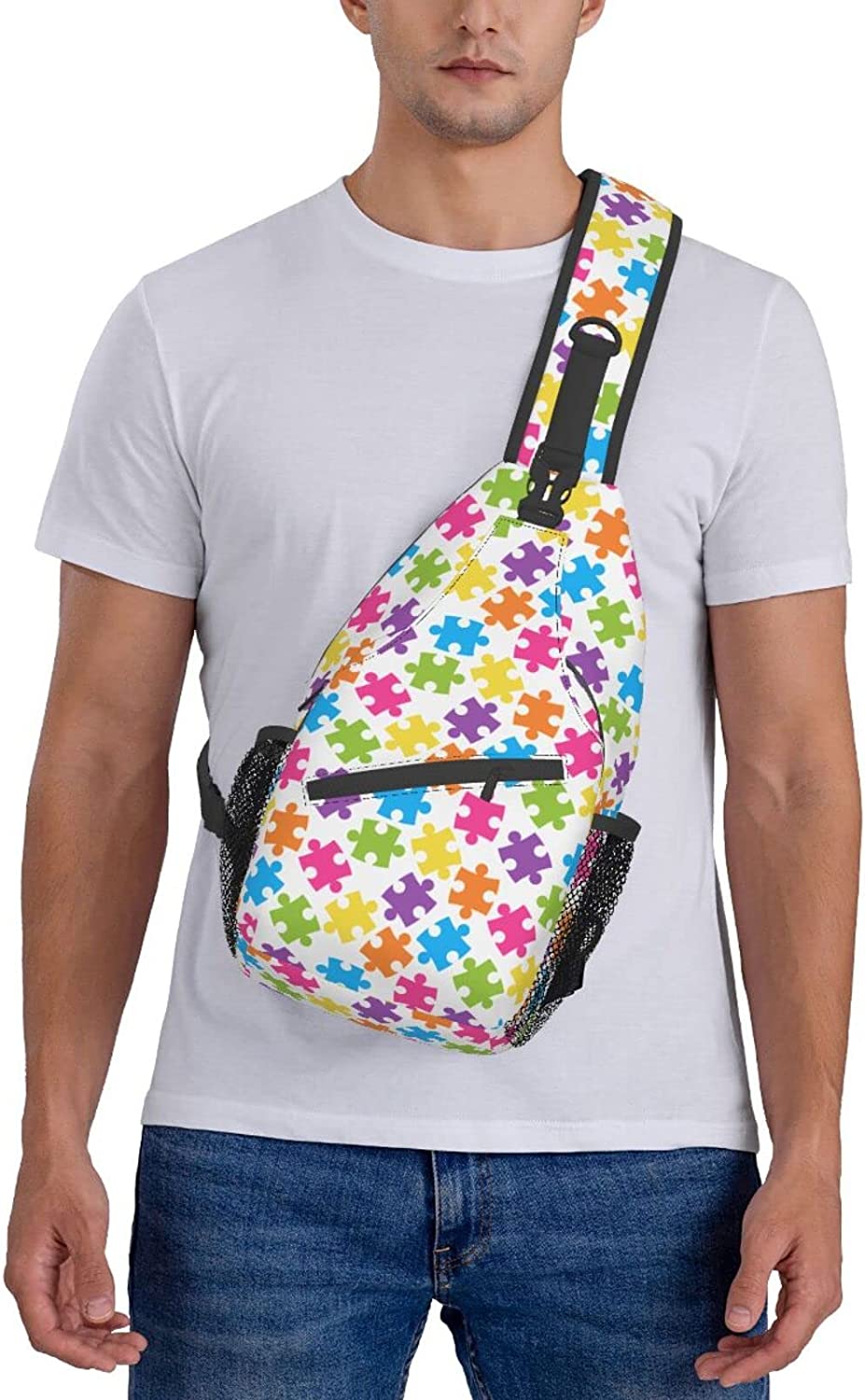 Ajustável Peito Mochila Ombro Bolsa Caminhadas Casual Sports Daypack