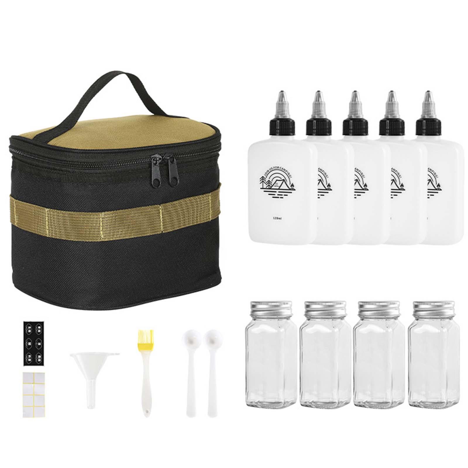 Description Picture 2 of itemPortable Camping Seasoning Bottle Set Spices Bottle Storage Bag Kit Condiment Jars Organizer for Outdoor Picnic Camping BBQ