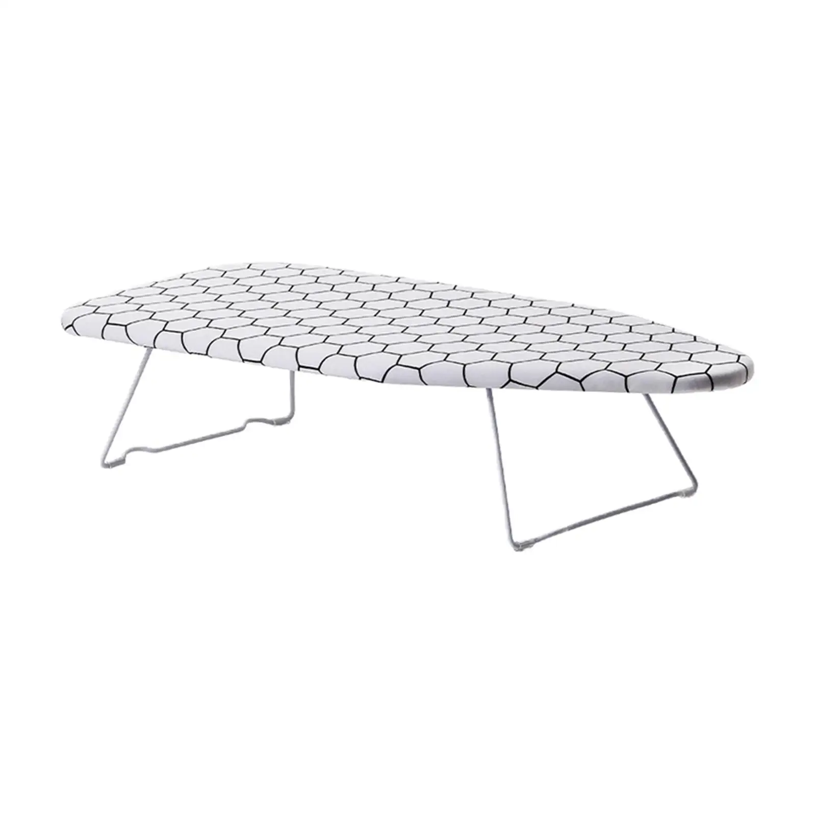 Portable Mini Ironing Board Heat Resistant Cover Small Iron Board Metal Base for Laundry Room Bedroom Home