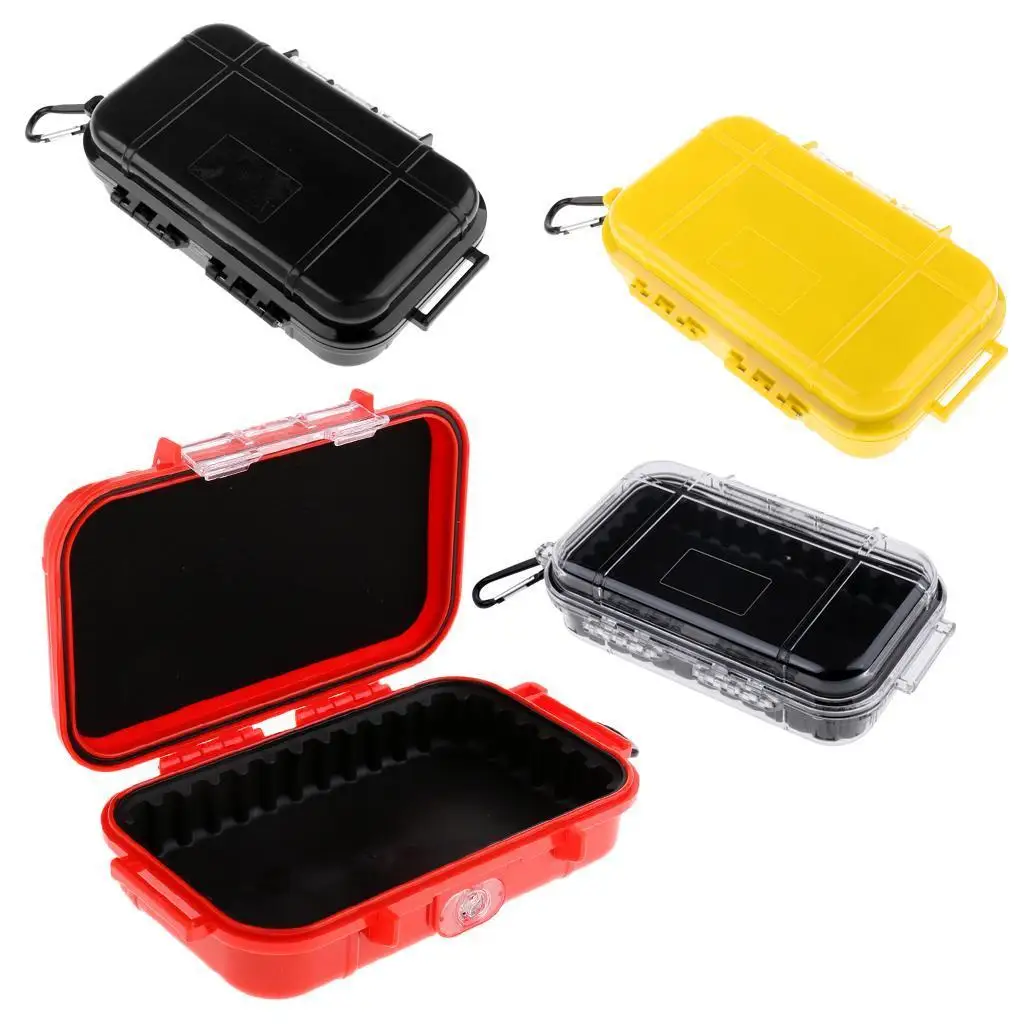 Waterproof Shockproof Protective Hard Case Box Container with Carabiner Hook