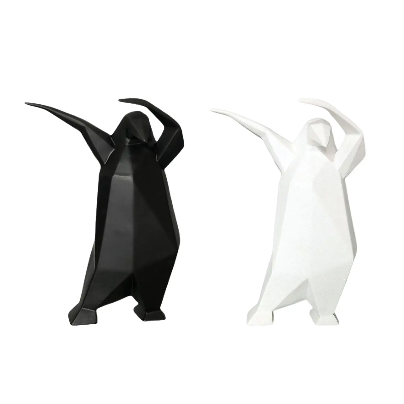 Penguin Sculpture Animal Figurine for Cabinets Living Room Cabinets Shelf