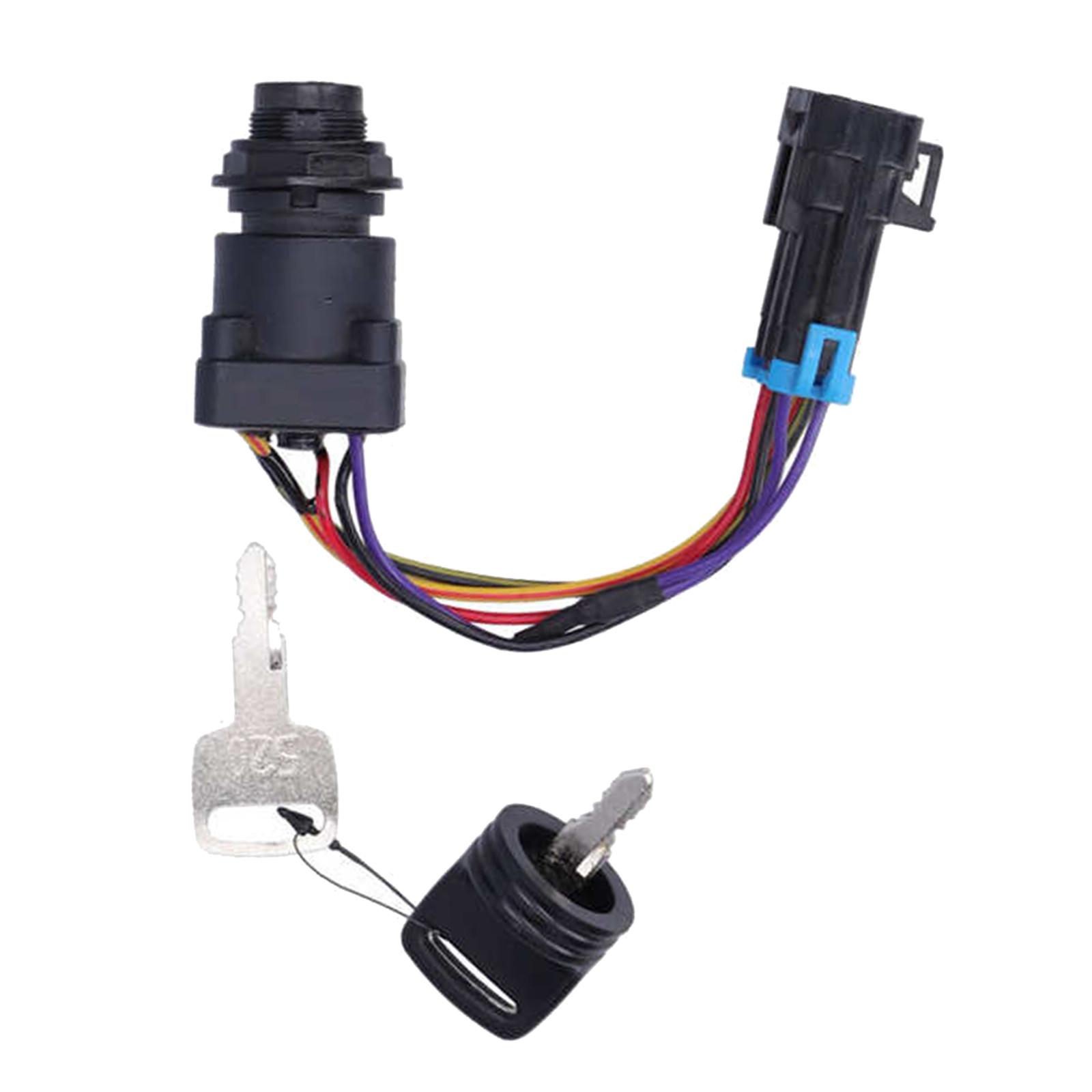 Boat Ignition Switch with Key 6 Wire Connectors for Mercury DTS Upgrade