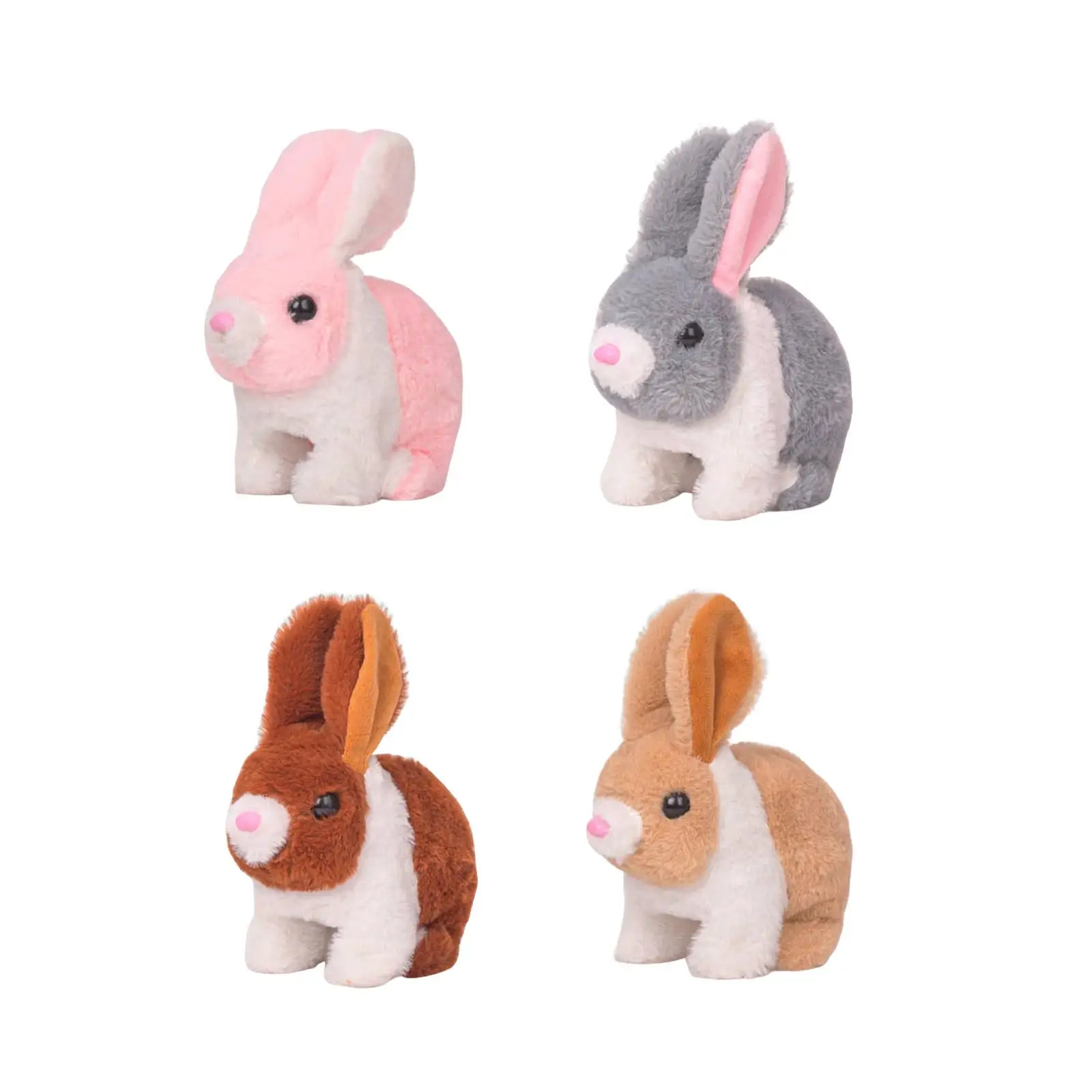 Electric Rabbit Toys Plush Toy, Stuffed Animal Wiggling Ears, Realistic, Early Education for Easter Holiday Kids Toy