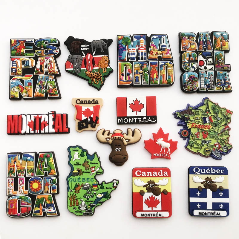 Description Picture 2 of itemCanada Fridge Magnets Montreal Quebec Travelling Souvenirs Home Decor Wedding Birthday Gifts Message Board Magnetic Stickers
