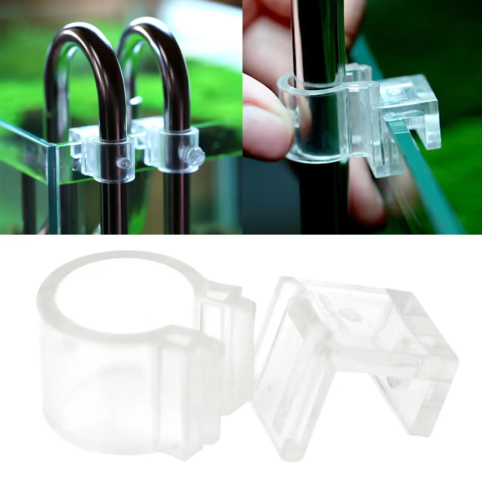 Aperture 0.8inch Water Pipe Fixing Clip Water Flow Filter Mount Clamp Tubing Hanger Fixture Fish Tank Aquarium Hose Bracket