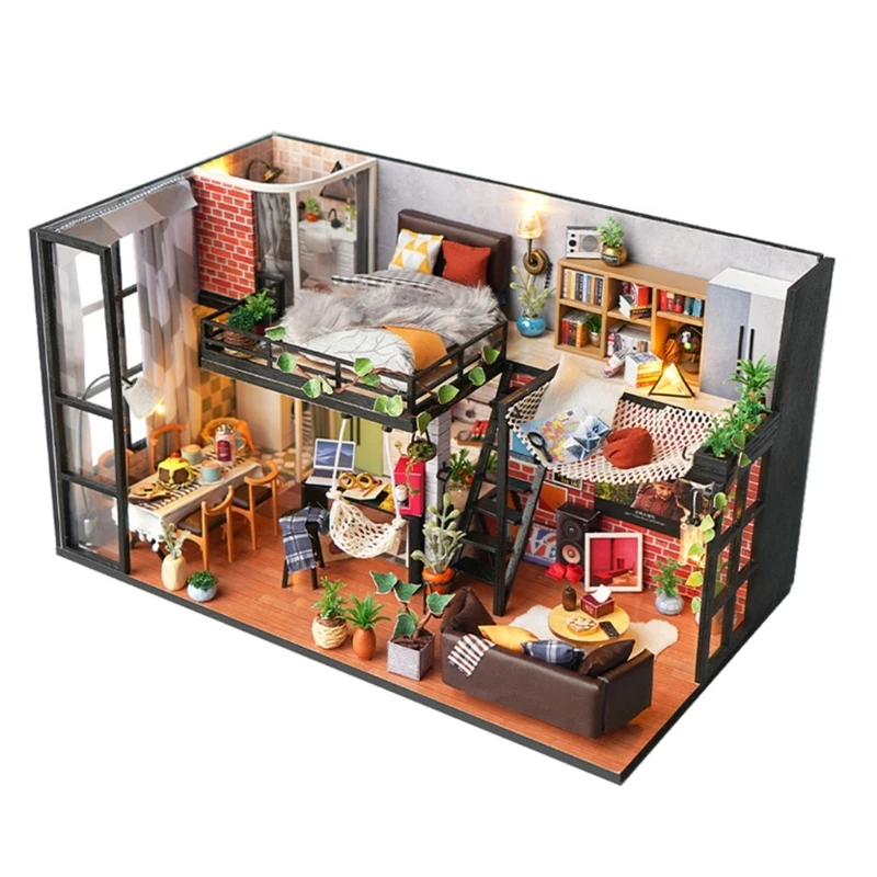 Y55B DIY Miniatura Kits Móveis Dollhouse Mini