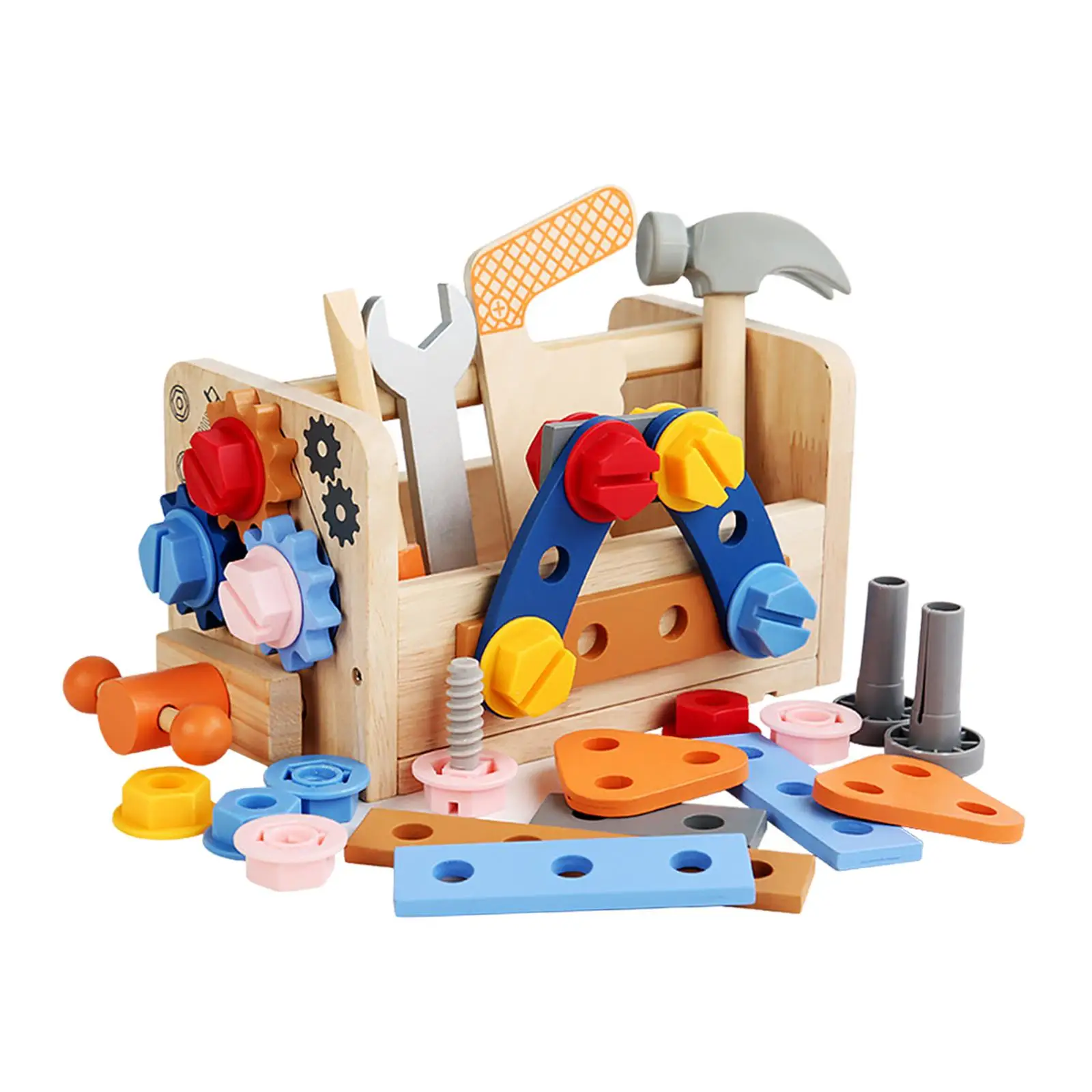 Toolbox Toy Box Toddler Tool Set with Tool Box for Kids Ages 3 4 5 6 7 Years Old