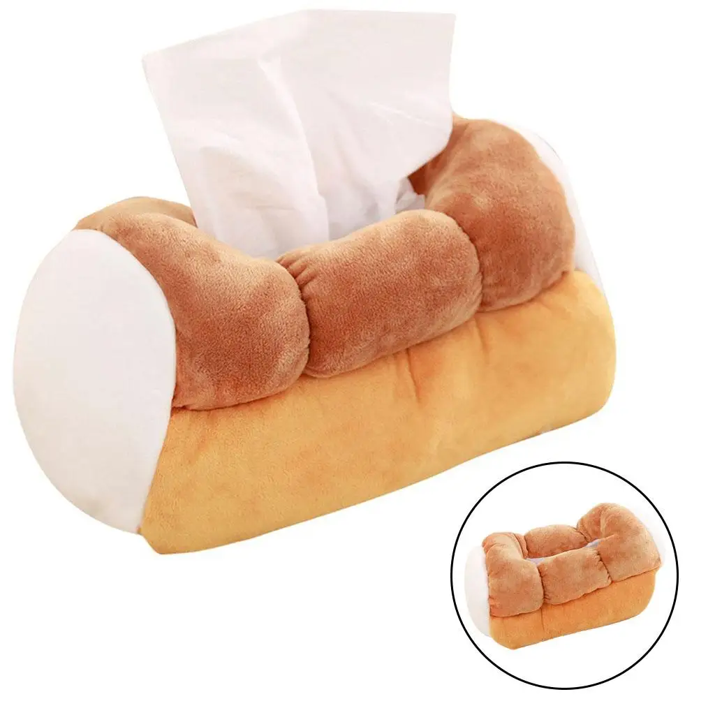The Imitation Toast Plush Bread Cute Tissue Box Tissue Holder Is Suitable for