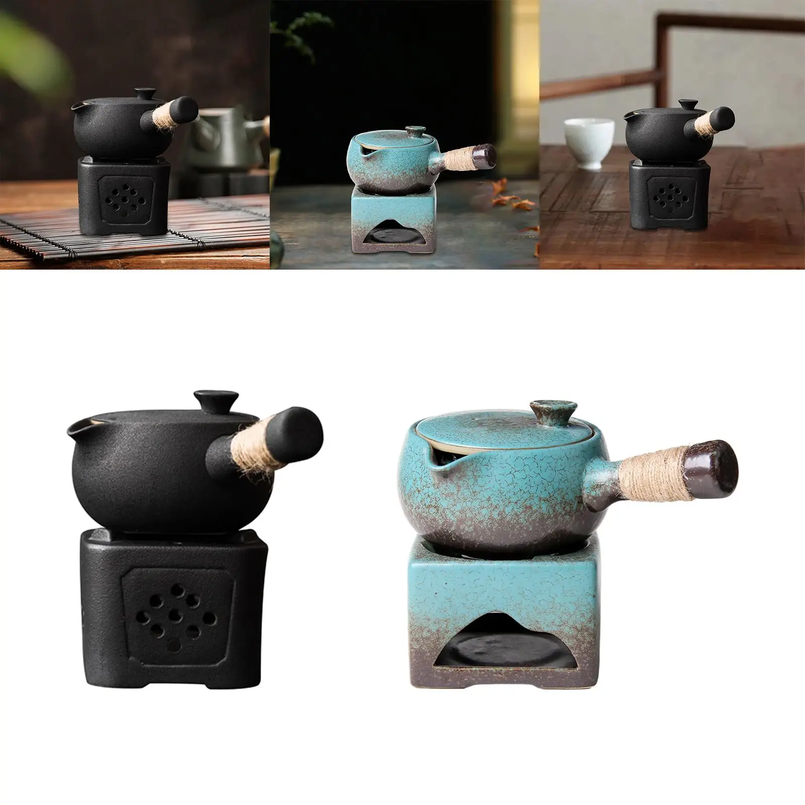 Ceramic Tea Kettle Portable Pot Water Pot Kung Fu Tea Pot Japanese Tea Pot for Picnic Camping Teahouse Dining Room