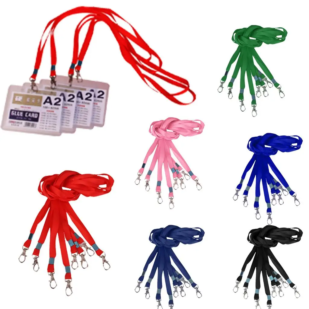 10Pcs Lanyard Lobster Clasp Neck Strap For ID Pass Card Badge / Mobile Phone Holder