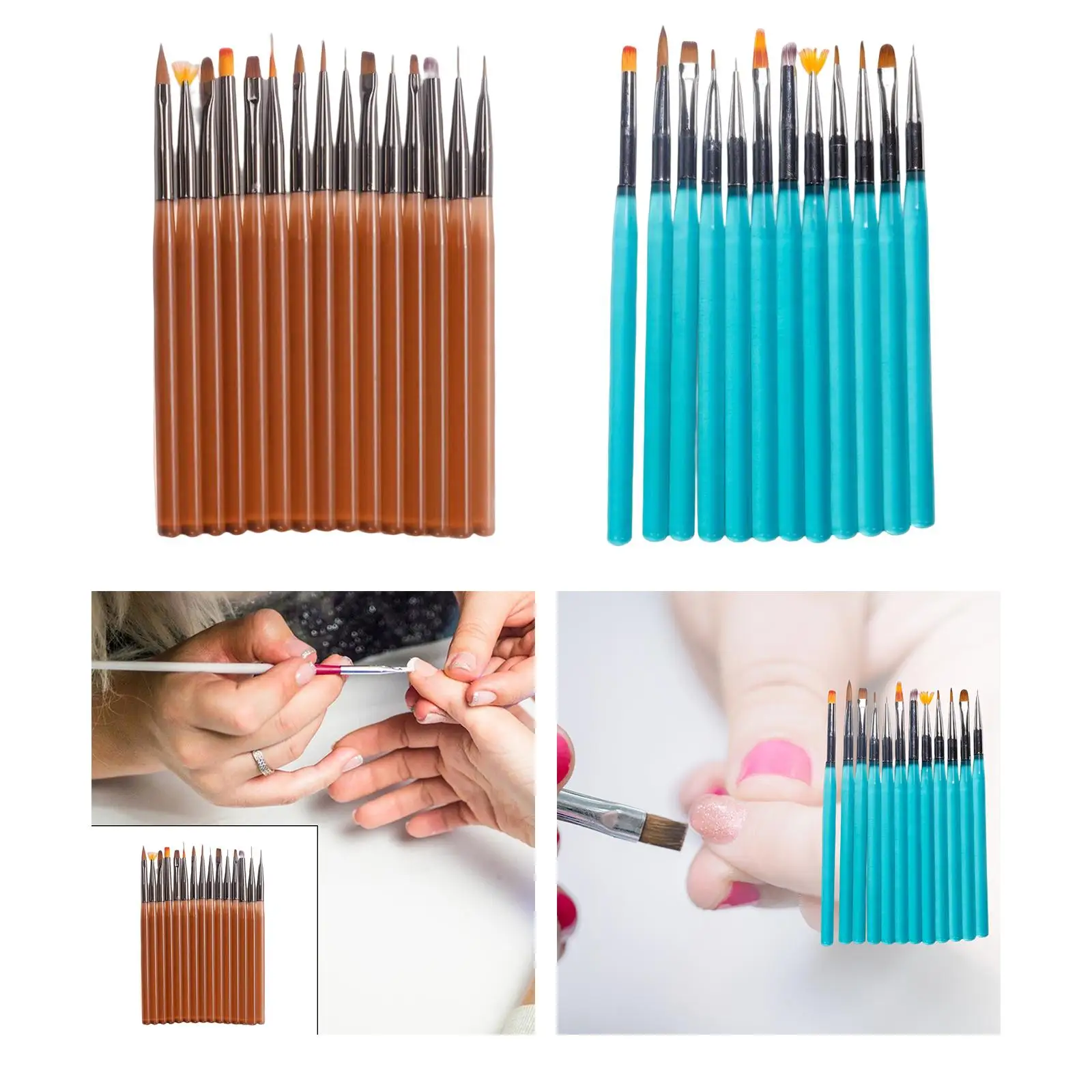 Nail Art Brushes Set Painting Tools for Women Girls Lightweight for Home