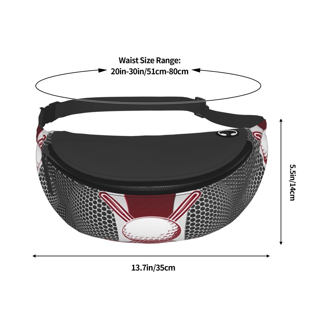 Customized Softball Crossbody Cintura Pack Homens Mulheres