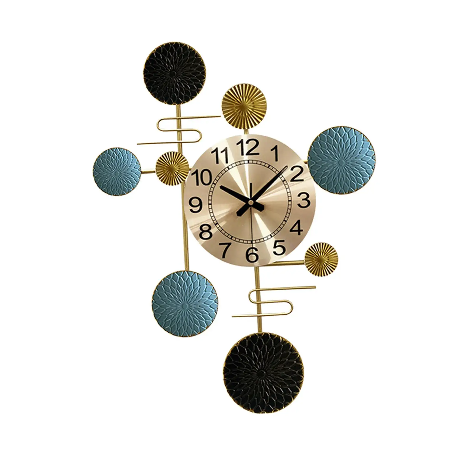 Metal Large Wall Clock Silent Hanging Clocks for Living Room Bedroom Office