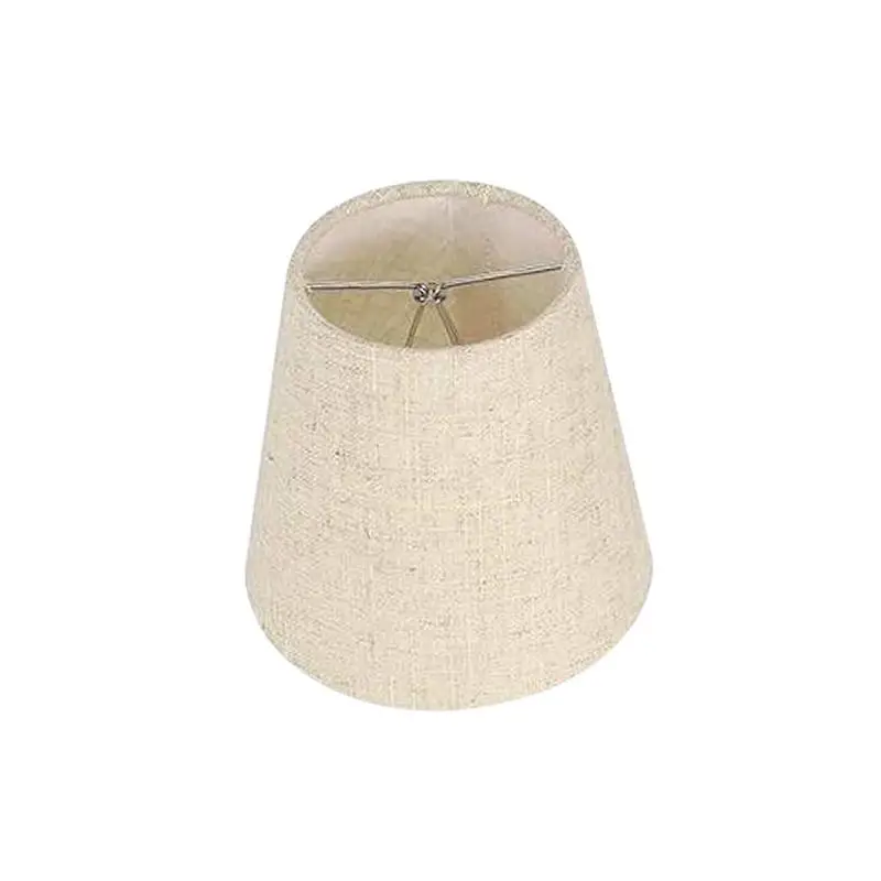 Pastoral Style Fabric Lampshade Table Light Drum Lamp Shade for Kitchen Island Hotel Dining Room Office Living Room