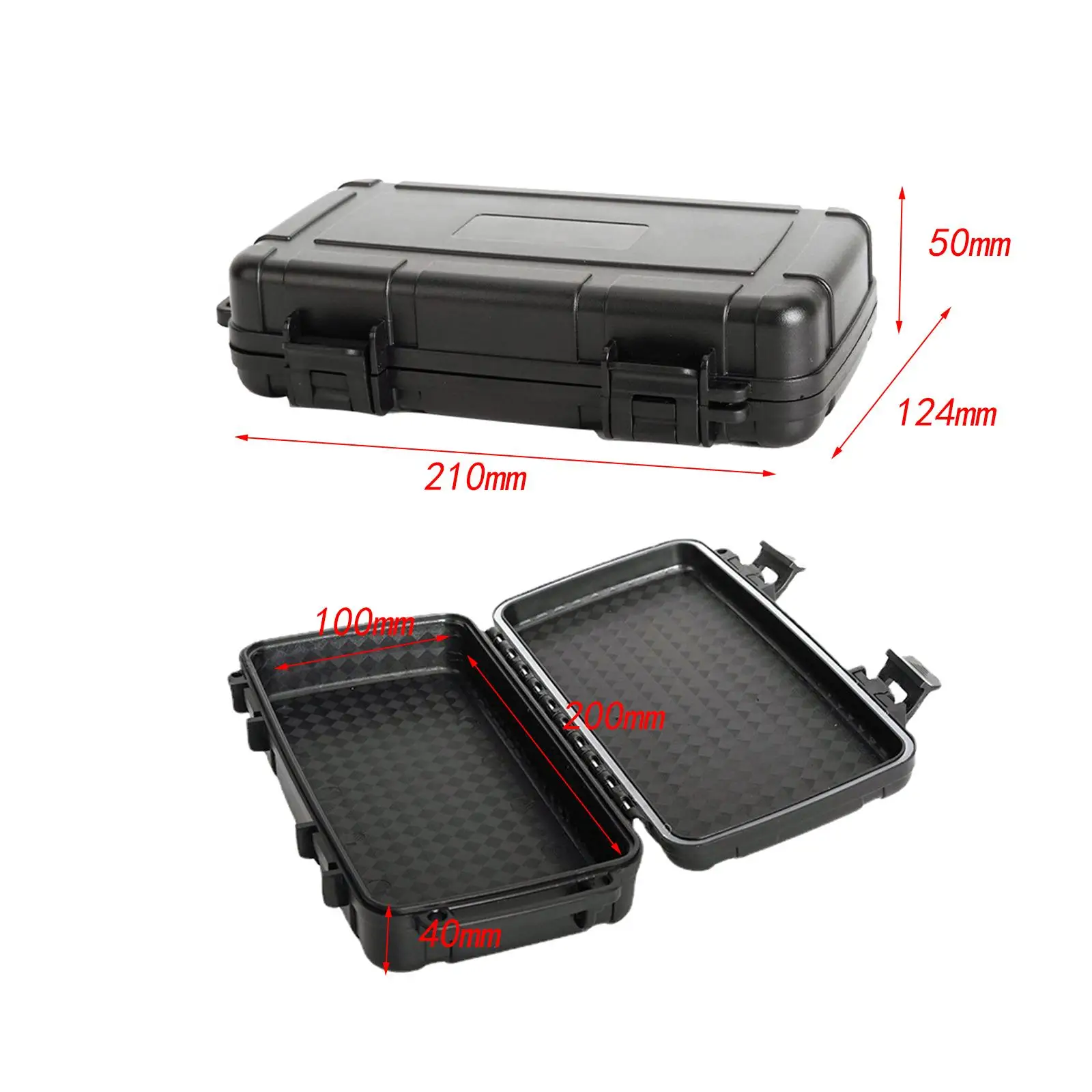 Tool Case Storage Box with Sponge Compact Protection Equipment Sealed Carrying Case for Instrument Garage Warehouse Storage