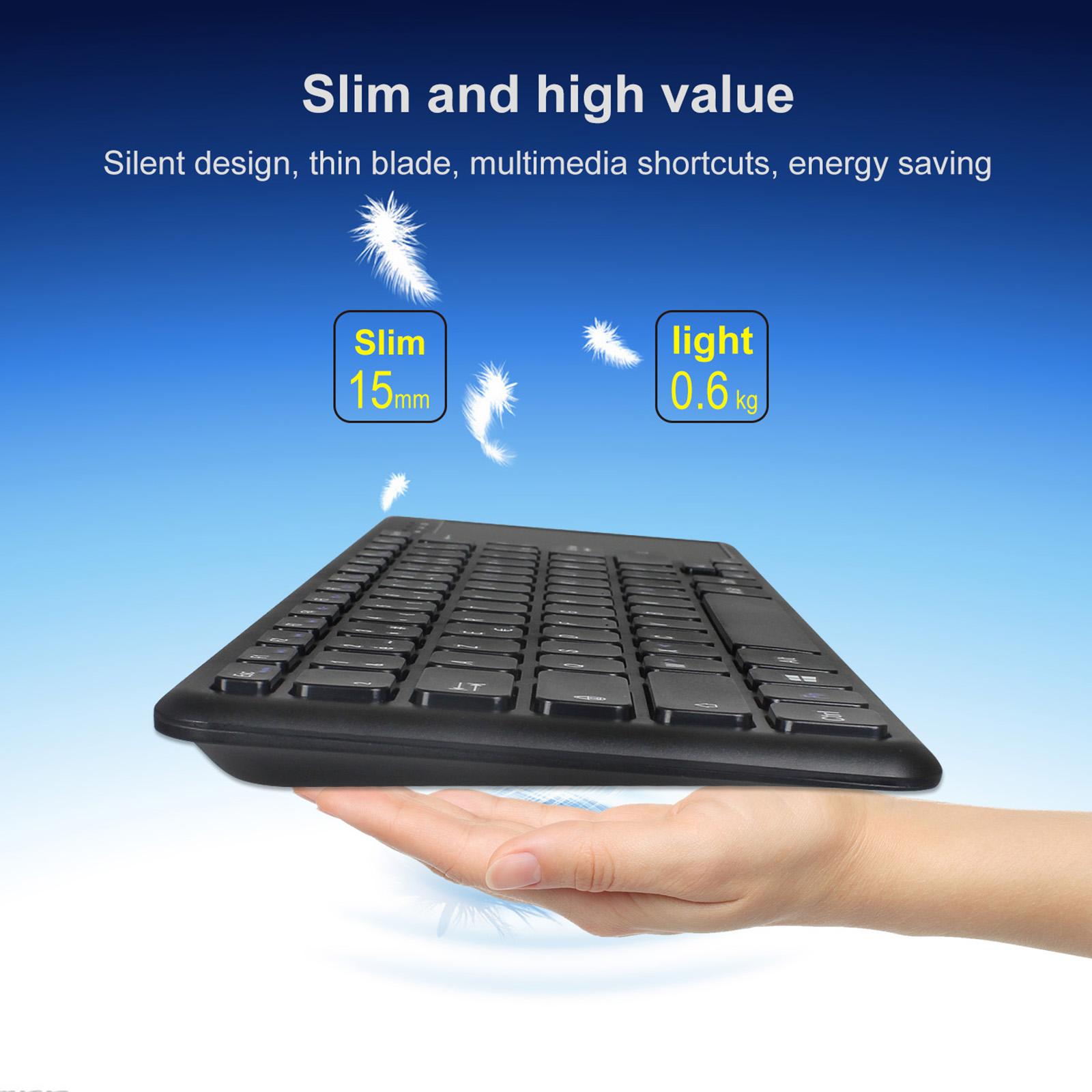 Wireless touch keyboard