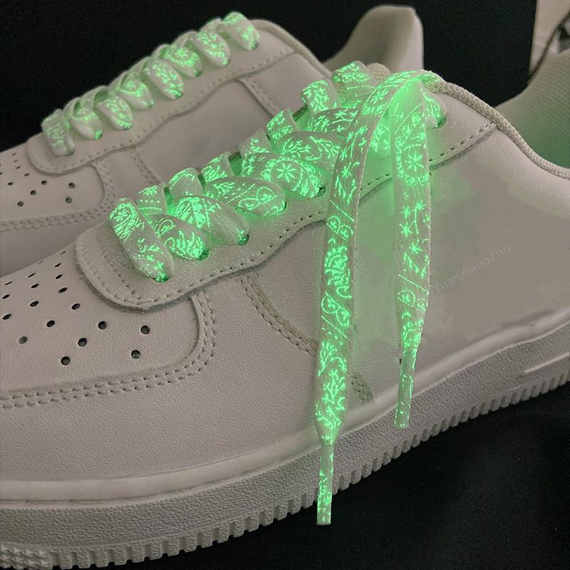 1Pair Luminous Shoelace Quality Fluorescent Boot Shoelaces for Sneakers Flat Laces Shoestrings Night Glow Strings 120/140/160CM